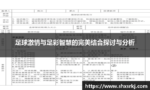 足球激情与足彩智慧的完美结合探讨与分析